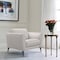 Armen Living Hope Contemporary Chair in Genuine Dove Gray Leather with Black Metal Legs LCHP1GR - alternate 3